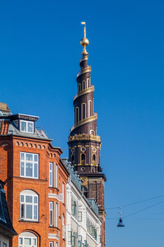 Church of Our Saviour tower in Copenhagen, Denmark