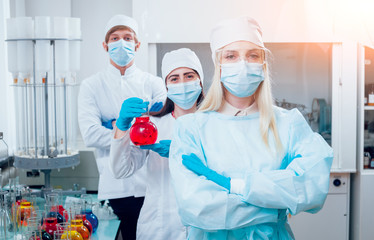 Science technician at work in the laboratory.