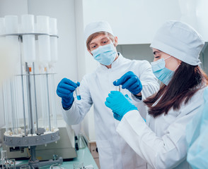 Science technician at work in the laboratory.