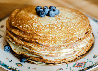 pancake with blueberries 