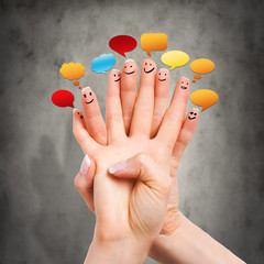 Finger beim unterhalten 