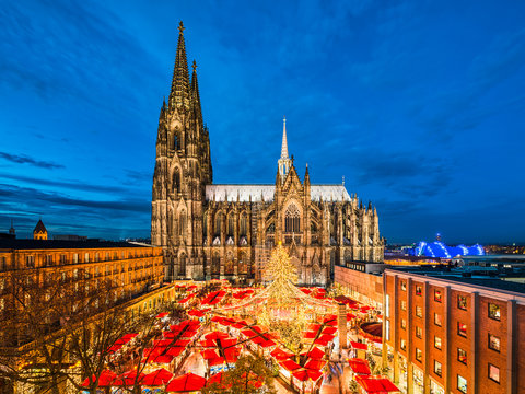 Weihnachtsmarkt in Köln, Deutschland
