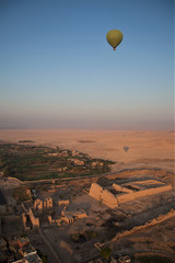 Egypt - View of temple from hot air balloon