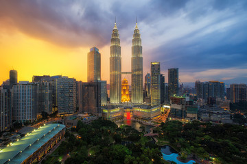 Naklejka na ściany i meble Malaysia cityscape