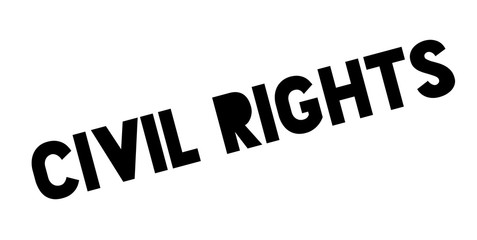 Civil Rights rubber stamp. Grunge design with dust scratches. Effects can be easily removed for a clean, crisp look. Color is easily changed.