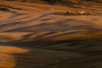 Fototapeta premium Tuscany, Italy - Tuscany landscape with rolling hills