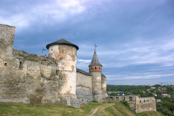 Castle complex at sunset