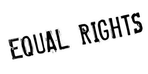 Equal Rights rubber stamp. Grunge design with dust scratches. Effects can be easily removed for a clean, crisp look. Color is easily changed.