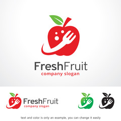 Obraz premium Fresh Fruit Logo Template Design Vector, Emblem, Design Concept, Creative Symbol, Icon