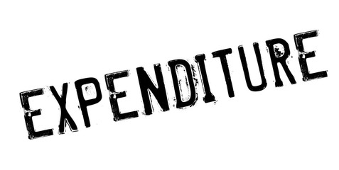 Expenditure rubber stamp. Grunge design with dust scratches. Effects can be easily removed for a clean, crisp look. Color is easily changed.