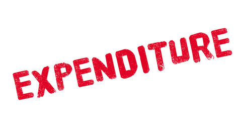 Expenditure rubber stamp. Grunge design with dust scratches. Effects can be easily removed for a clean, crisp look. Color is easily changed.