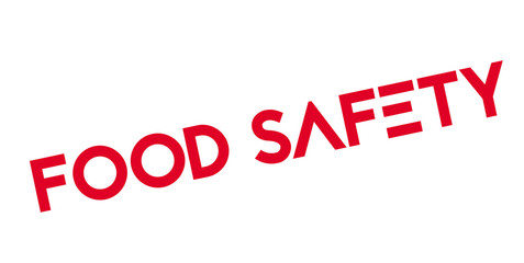 Food Safety rubber stamp. Grunge design with dust scratches. Effects can be easily removed for a clean, crisp look. Color is easily changed.