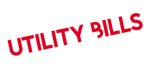 Utility Bills rubber stamp. Grunge design with dust scratches. Effects can be easily removed for a clean, crisp look. Color is easily changed.