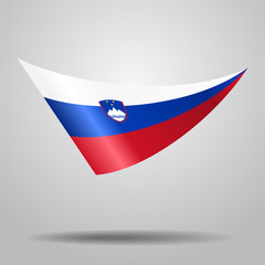 Slovenian flag background. Vector illustration.