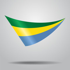 Gabon flag background. Vector illustration.