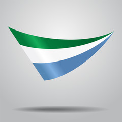 Sierra Leone flag background. Vector illustration.