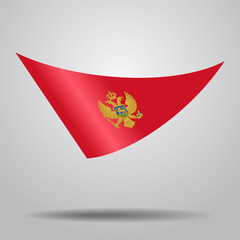 Montenegrian flag background. Vector illustration.