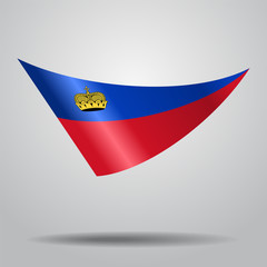 Liechtenstein flag background. Vector illustration.