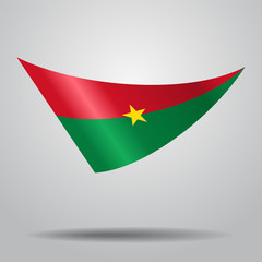Burkina Faso flag background. Vector illustration.