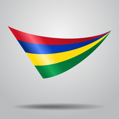 Mauritius flag background. Vector illustration.