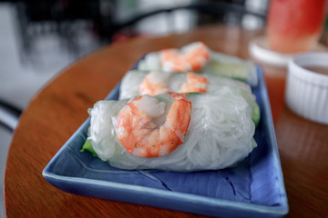 Vietnamese Shrimp spring rolls