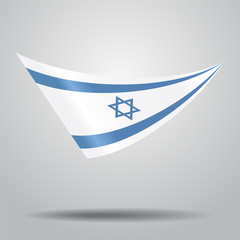 Israeli flag background. Vector illustration.