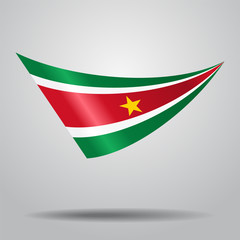 Surinamese flag background. Vector illustration.