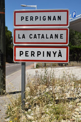 Panneau perpignan la catalane perpinya