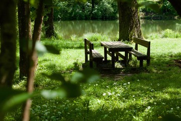 parco: zona pic-nic sulla riva del fiume