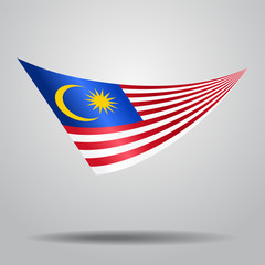 Malaysian flag background. Vector illustration.