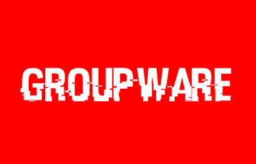 groupware text red white concept design background