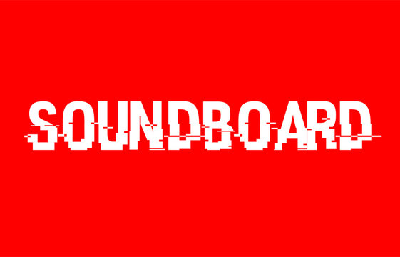 soundboard text red white concept design background