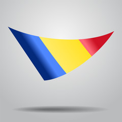 Romanian flag background. Vector illustration.