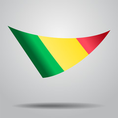 Malian flag background. Vector illustration.