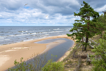 Summer day at sandy beach of the Baltic Sea, Europe