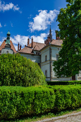 Background of Shenborn Castle in the Ukrainian carpathians