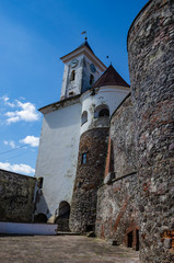 Background of Shenborn Castle in the Ukrainian carpathians