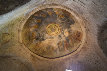 Elements of church architecture place of burial of St. Nicholas in Demre, Turkey 