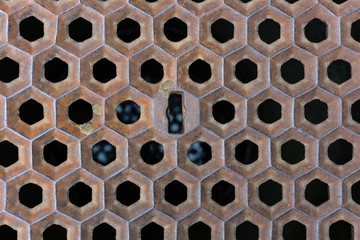 iron gully cover close up