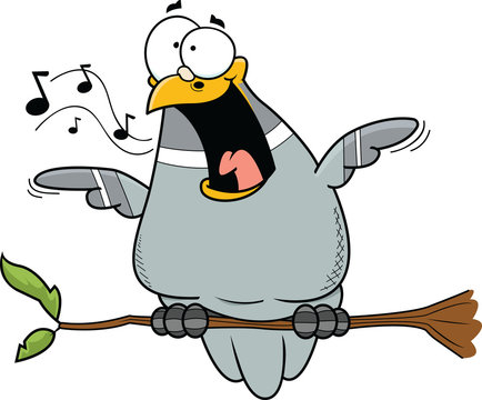 Happy Cartoon Pigeon