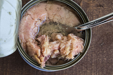 Canned fish with white background, pictures of tuna Canned,
