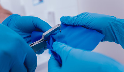 Dentistry cofferdam installation procedure.