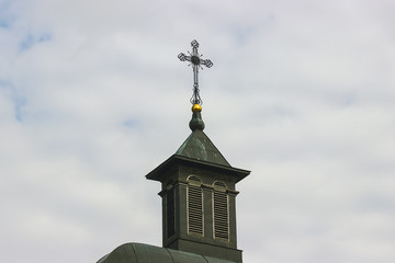 silhouette of church steeple