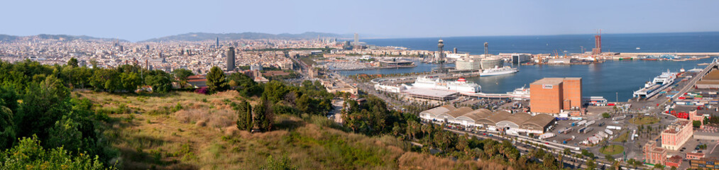Panorama Of Barcelona. Spain. 17 July 2008.