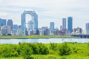 Obraz premium 大阪・梅田を望む景色