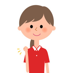 介護スタッフ　ホームペルパー　ガッツポーズ