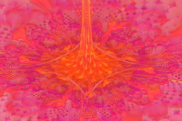 Rendered Abstract Colorful fractal flower