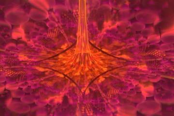 Rendered Abstract Colorful fractal flower