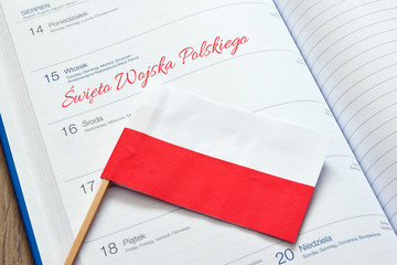 Kartka z kalendarza. 15 sierpnia - Święto Wojska Polskiego.