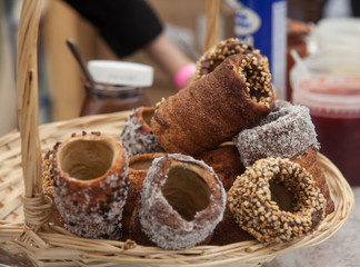 butter cream cones in the basket